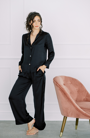 luxury women's pajamas with pockets from By Catalfo