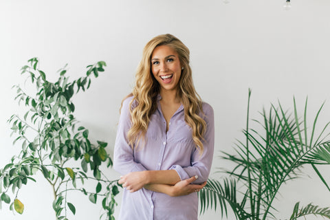Lavender bridesmaid Boyfriend Shirt for getting ready, from By Catalfo