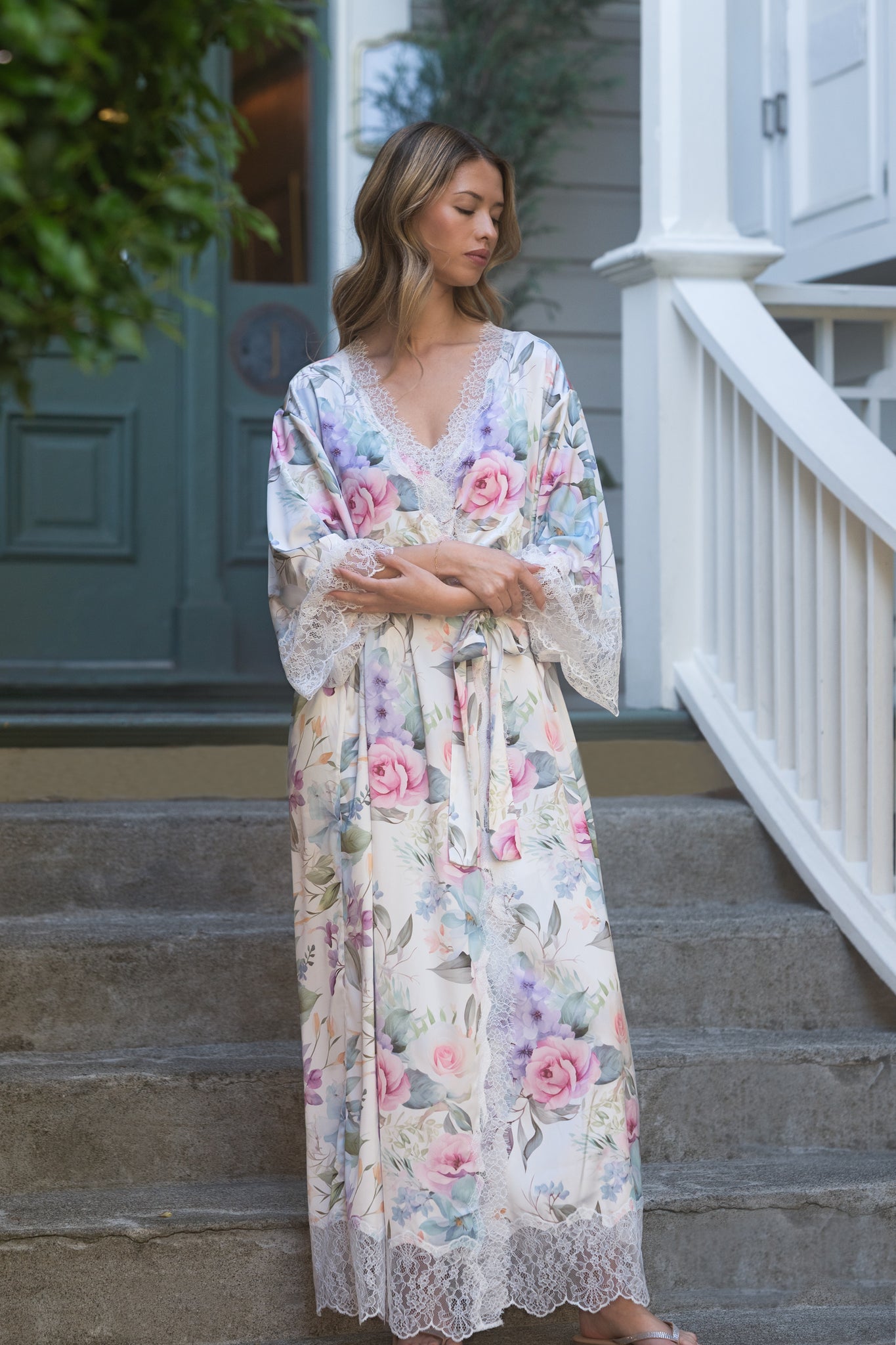 Floral Chateau Robe