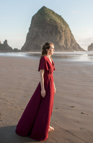 Burgundy Amalfi Wrap Dress