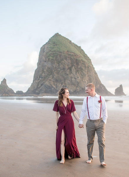 Burgundy Amalfi Wrap Dress