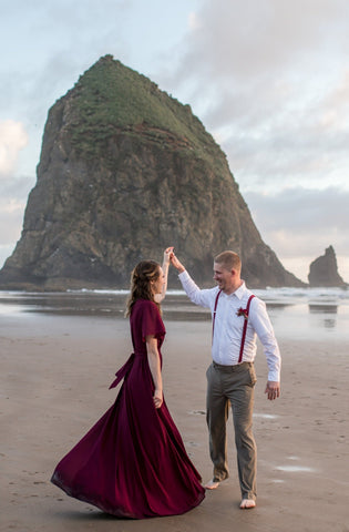 Burgundy Amalfi Wrap Dress