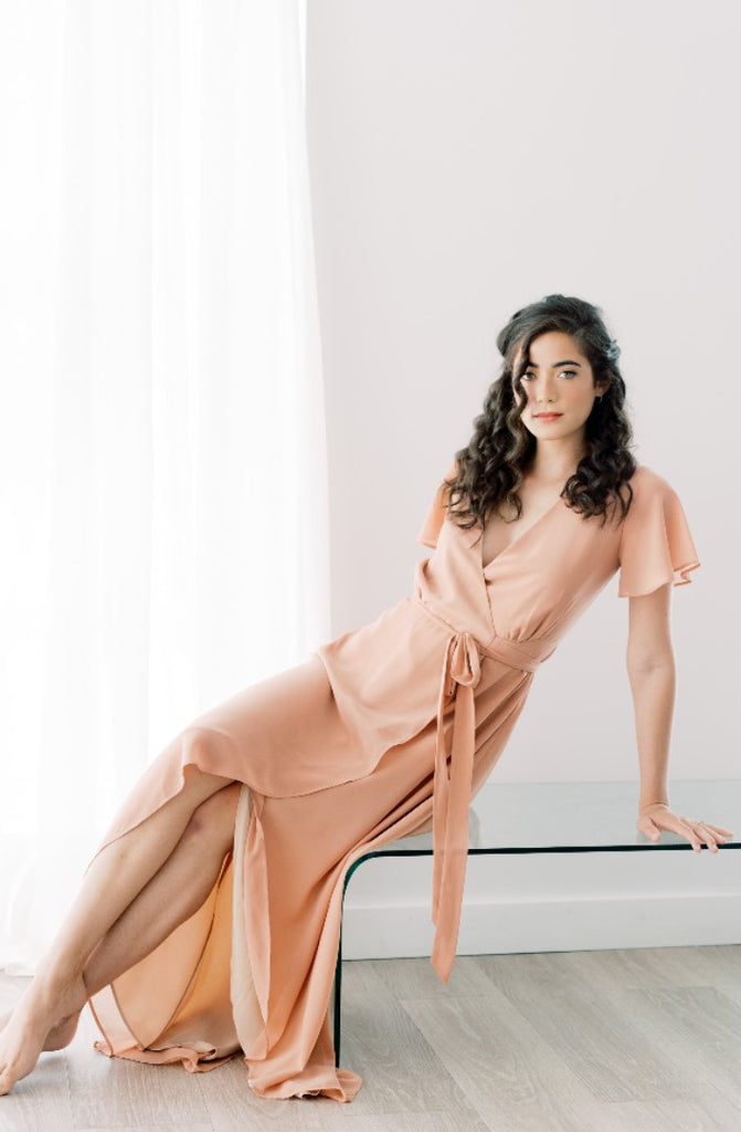 Terracotta Amalfi Wrap Dress