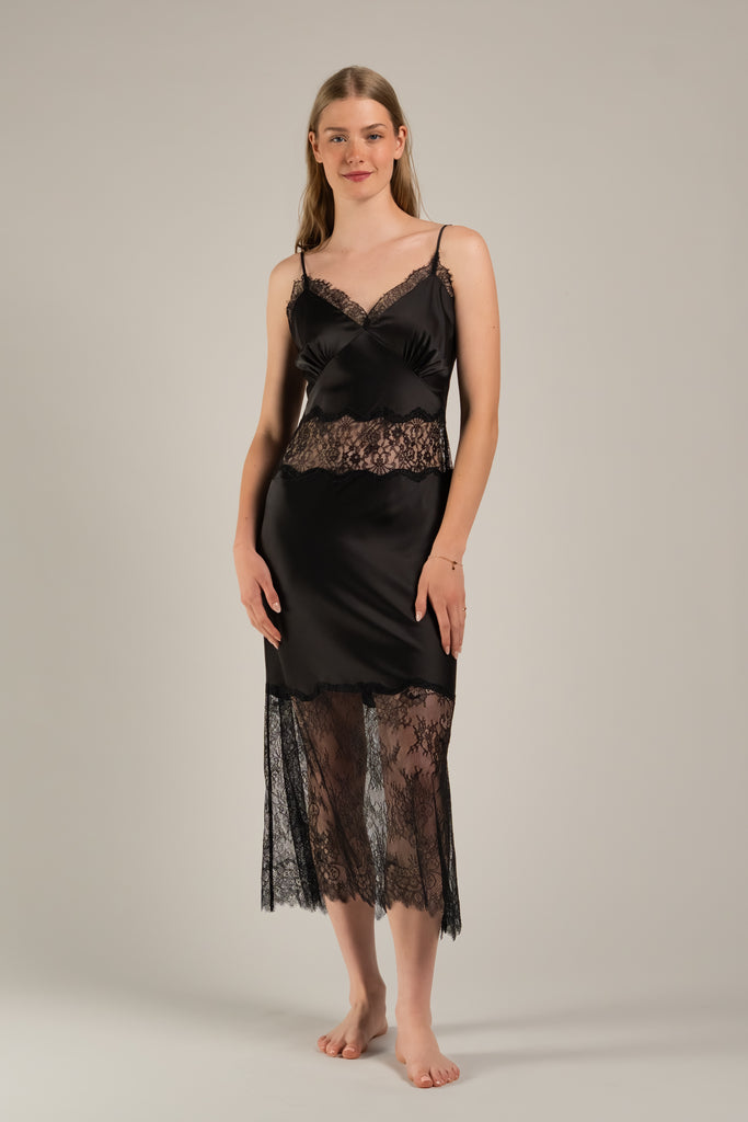 Black Wren Slip Dress