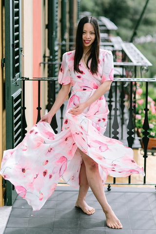 Amalfi Floral Wrap Dress