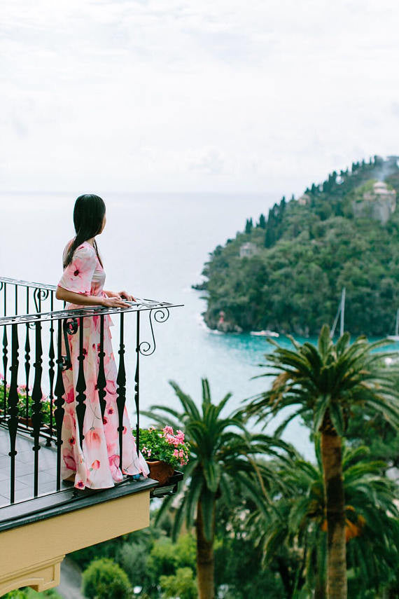Amalfi Floral Wrap Dress