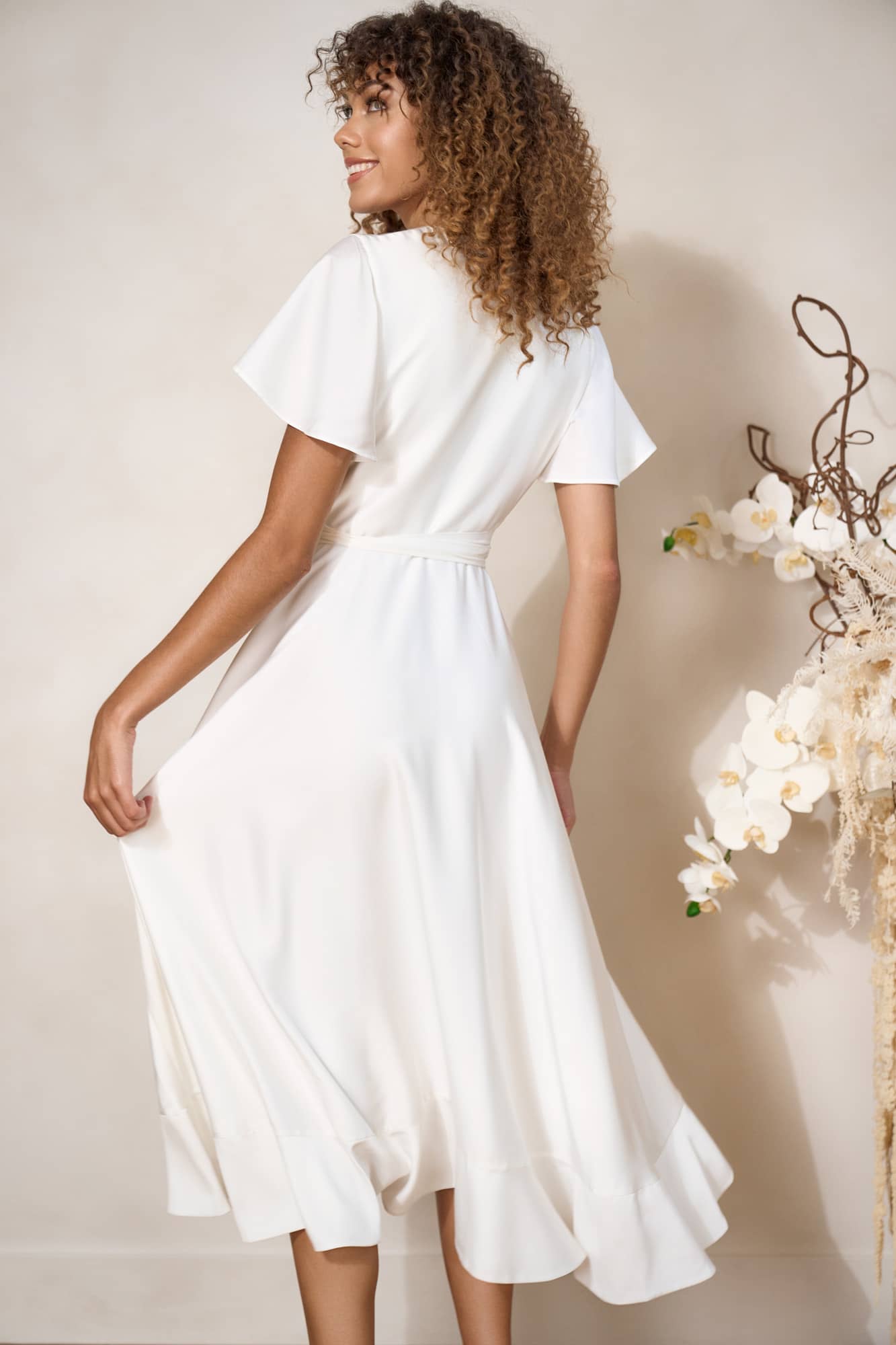 Sonoma Midi Elopement Dress | Elopement & Micro Weddings | By Catalfo Silk-like Charmeuse / No / 8 Sonoma Midi Elopement Dress | Elopement & Micro Weddings | By Catalfo Silk-like Charmeuse / No / 8