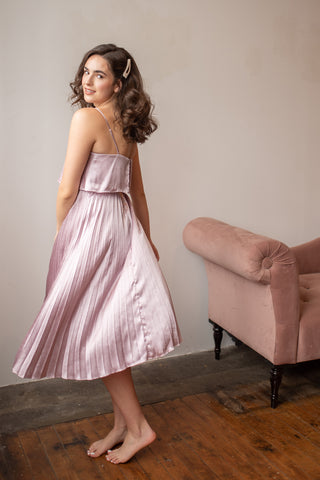 midi length modern bridesmaid dress from by catalfo