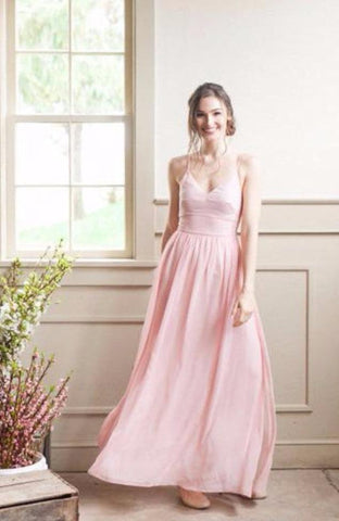 Modern Blush bridesmaid dress in Blush from by Catalfo