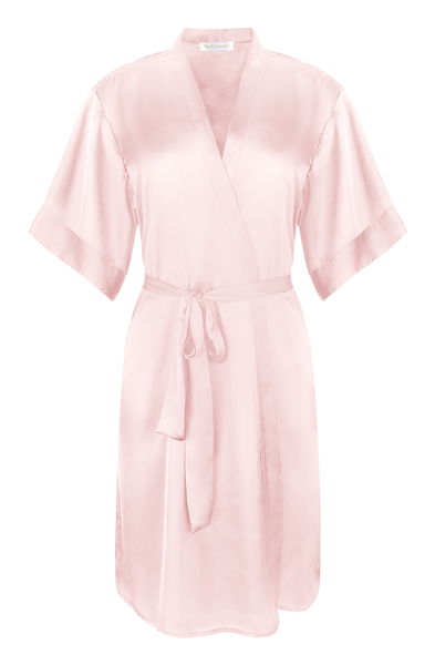 Luxurious, silky blush Luxe Robe from By Catalfo in Toronto