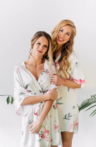 peony bridesmaid robe for getting ready from by catalfo