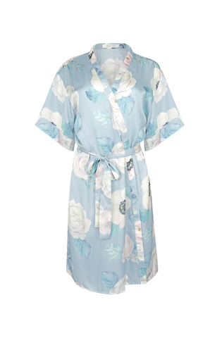 by catalfo floral print wedding robe in blush and sage green