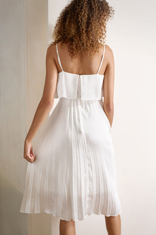 Back view of By Catalfo 'Darla' midi length bridal dress
